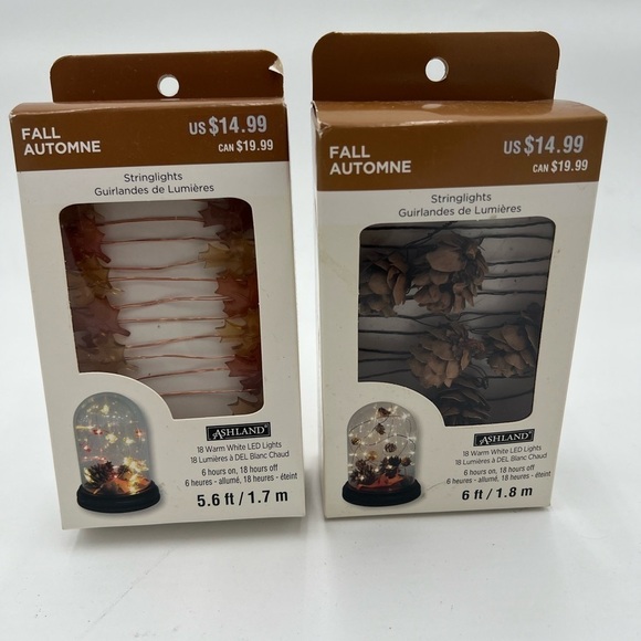 Ashland String Lights with Autumn Leaves and Pinecones – Perfect Fall Décor - Picture 2 of 3